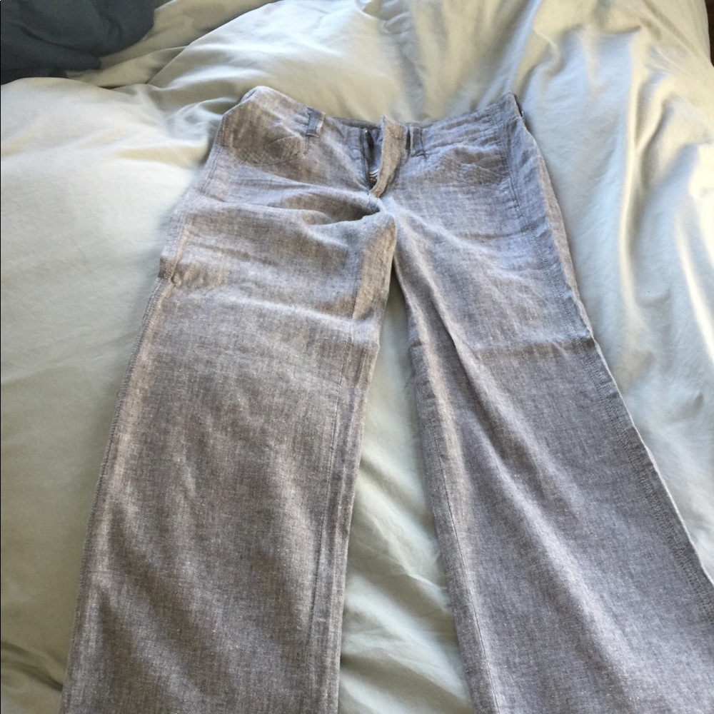 Anthropologie wide leg heather gray trousers